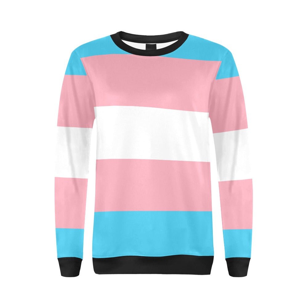 Trans All Over Print Crewneck Sweatshirt for Women (Model H18) - PrideBooth
