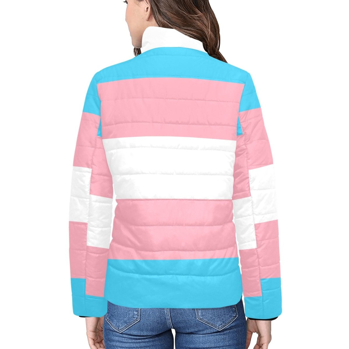 Trans Stand Collar Padded Jacket (Women's-Model H41) - PrideBooth