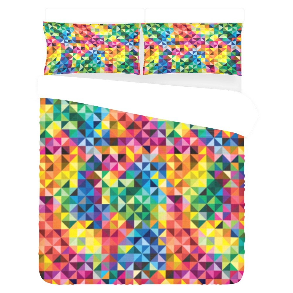 Vibrant Rainbow 3-Piece Bedding Set 3-Piece Bedding Set - PrideBooth