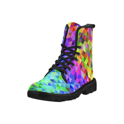 Vibrant Rainbow Pride Boots Martin Boots for Men - PrideBooth