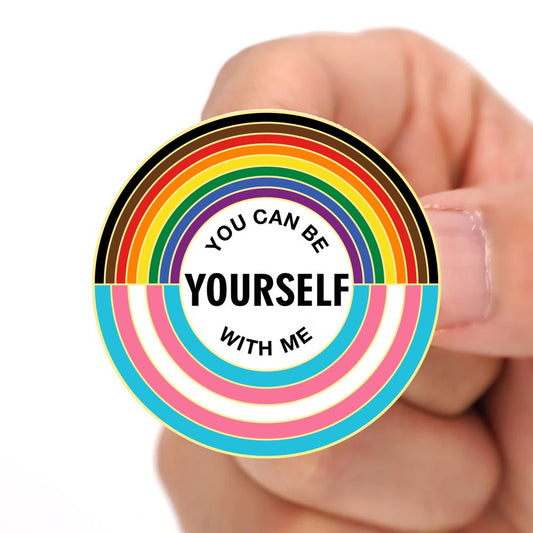 You can be yourself with me - Enamel Pin - PrideBooth