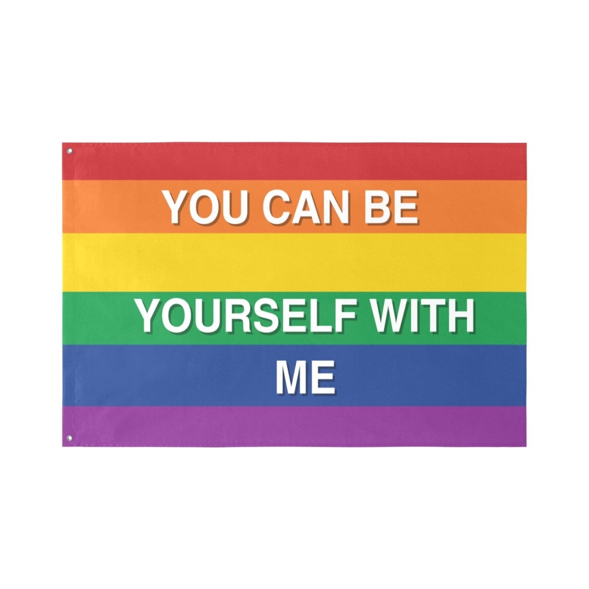 You Can Be Yourself With Me Flag 3x5 FT - PrideBooth