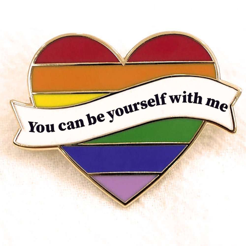 You can be yourself with me - Inclusive Enamel Pin - PrideBooth