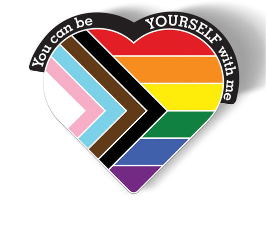 You can be yourself with me - Lapel Pin - PrideBooth