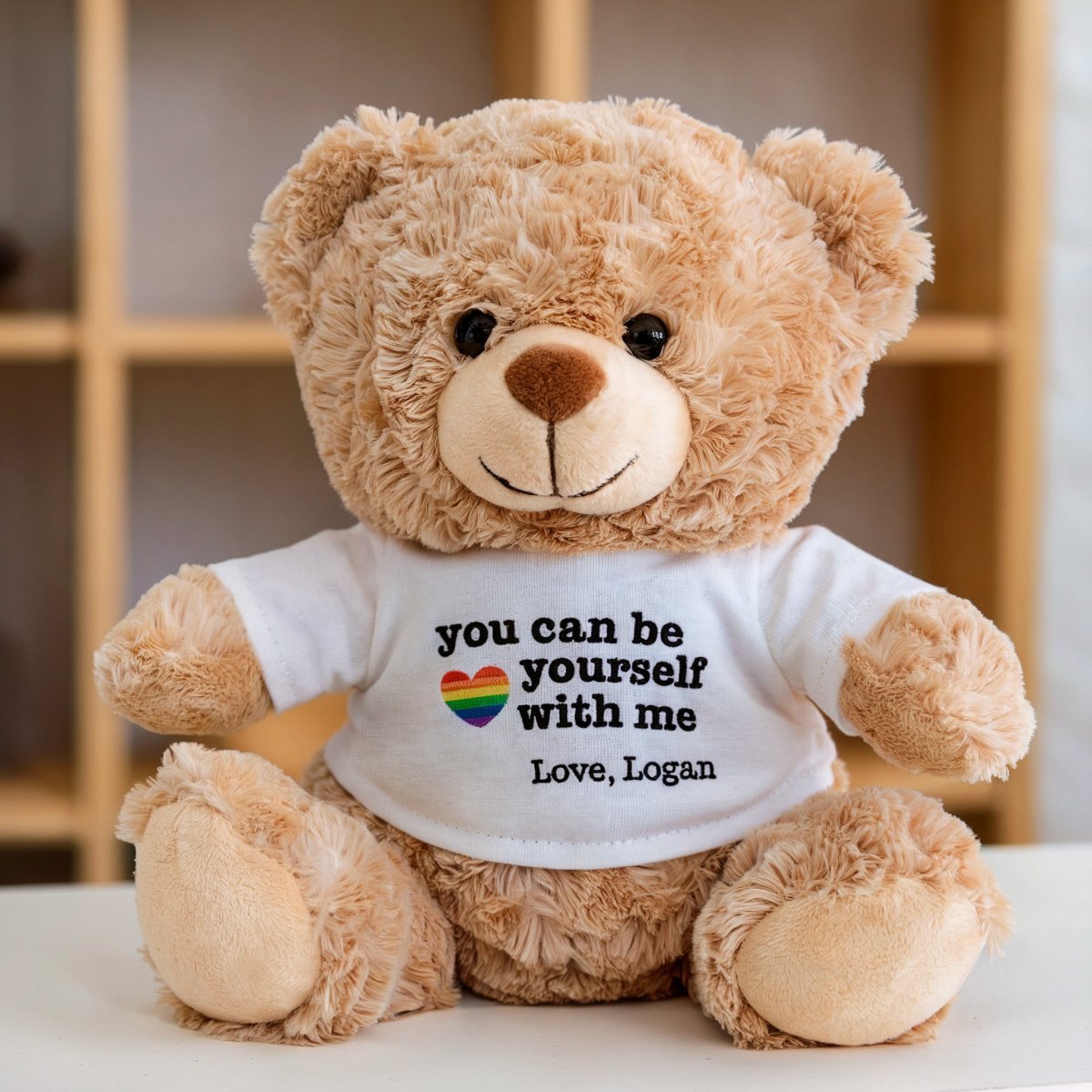 You can be yourself with me - Plush Teddy Pride Gift - PrideBooth
