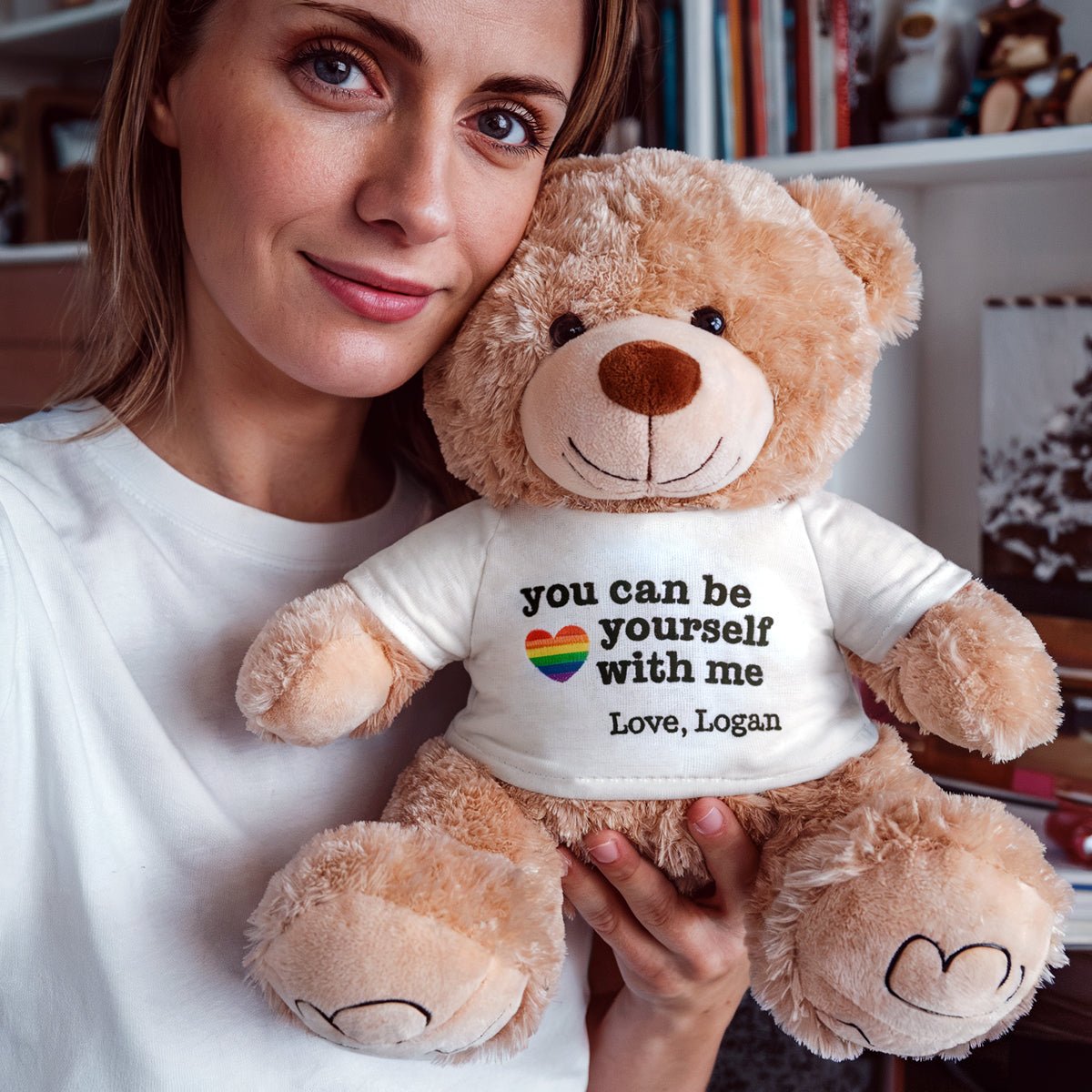 You can be yourself with me - Plush Teddy Pride Gift - PrideBooth