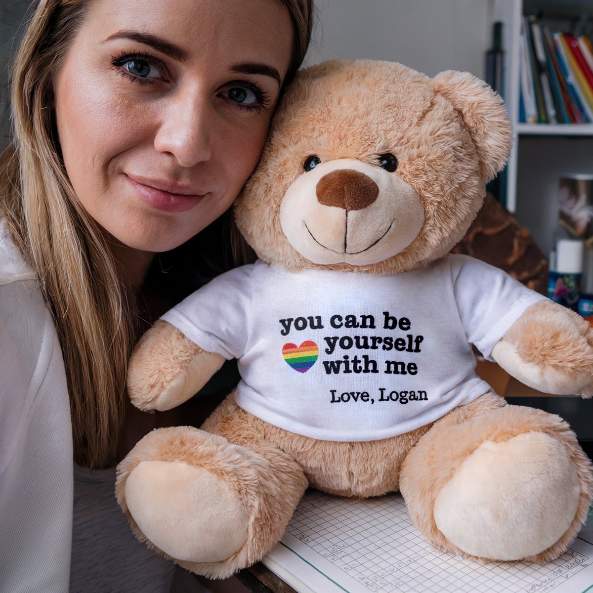 You can be yourself with me - Plush Teddy Pride Gift - PrideBooth