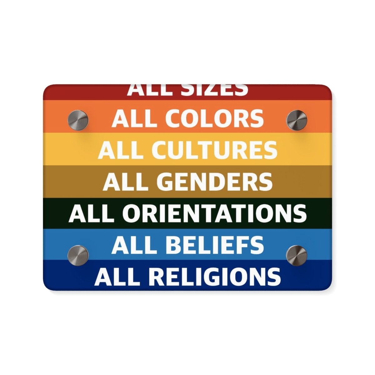 All Welcome Ally Acrylic Print Wall Art - PrideBooth