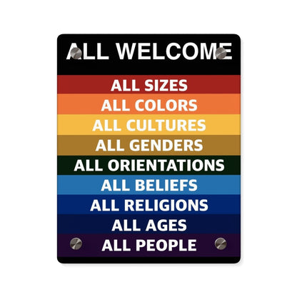 All Welcome Ally Acrylic Print Wall Art - PrideBooth