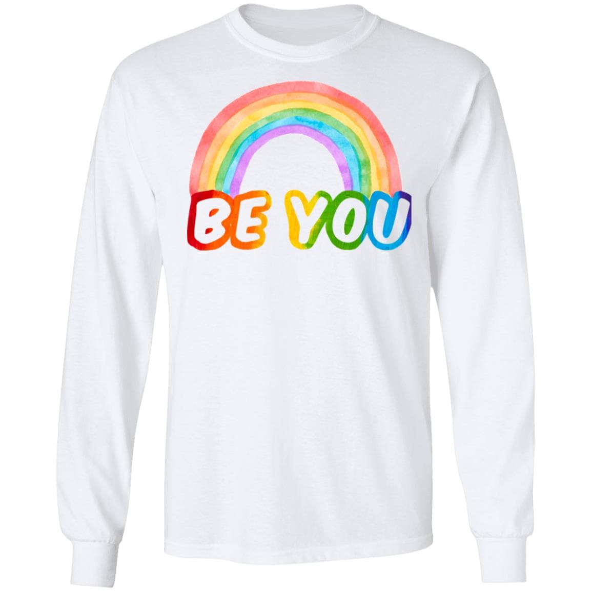 Be You Vibrant Rainbow Pride T shirt & Hoodie - PrideBooth