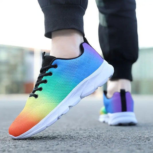 Gay Pride Rainbow Breathable Sneakers - PrideBooth
