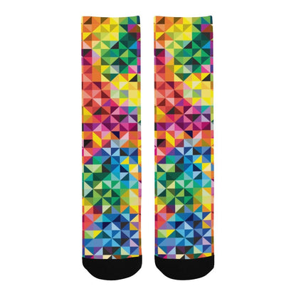 Gay Pride Vibrant Sneakers and Casual Shoes Design Men's Custom Socks - PrideBooth