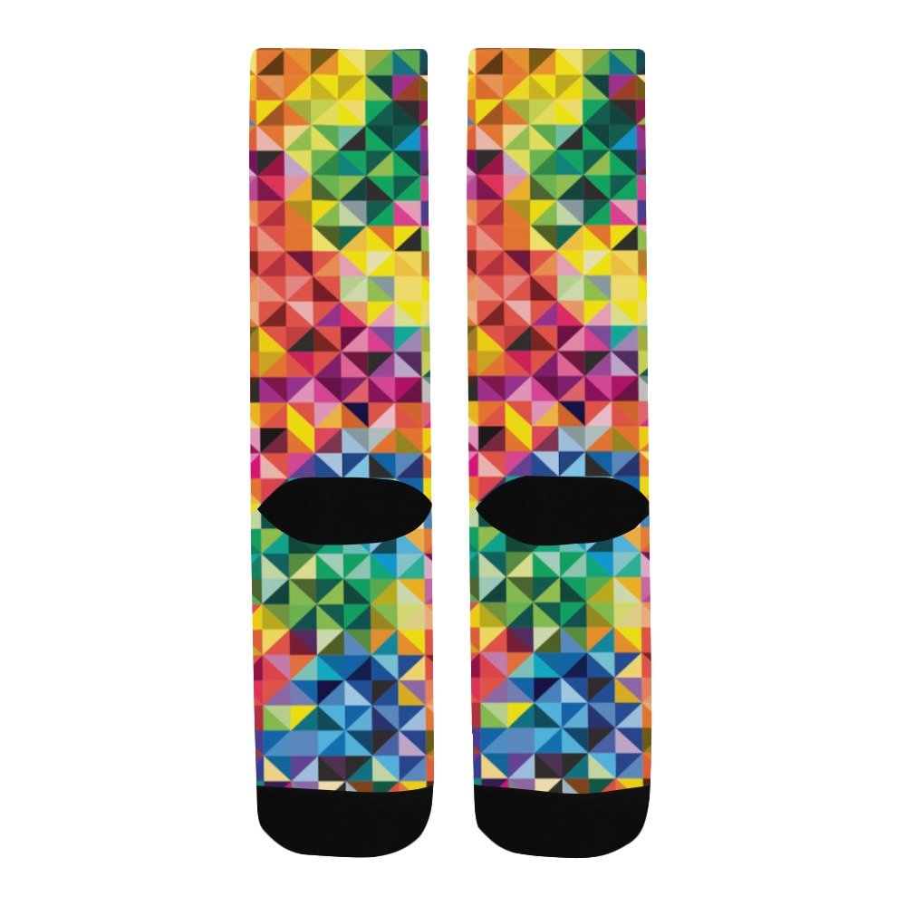 Gay Pride Vibrant Sneakers and Casual Shoes Design Men's Custom Socks - PrideBooth