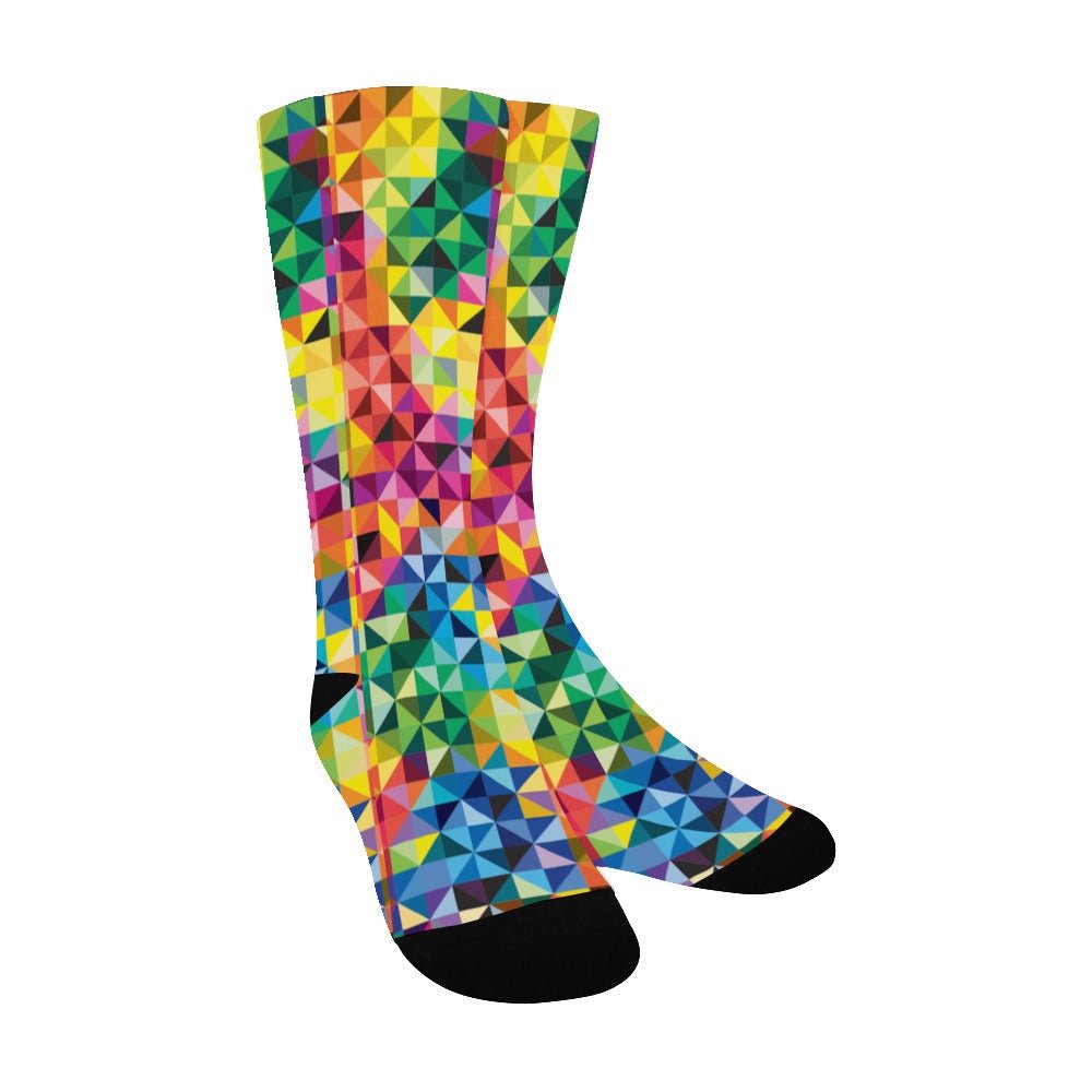 Gay Pride Vibrant Sneakers and Casual Shoes Design Men's Custom Socks - PrideBooth