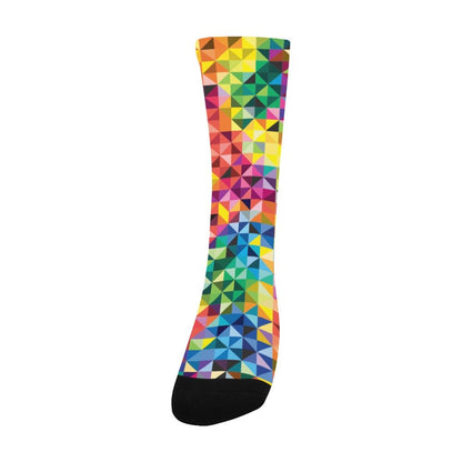 Gay Pride Vibrant Sneakers and Casual Shoes Design Men's Custom Socks - PrideBooth