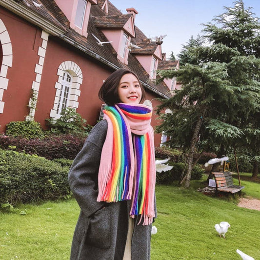 High Quality Rainbow Winter Scarf - PrideBooth