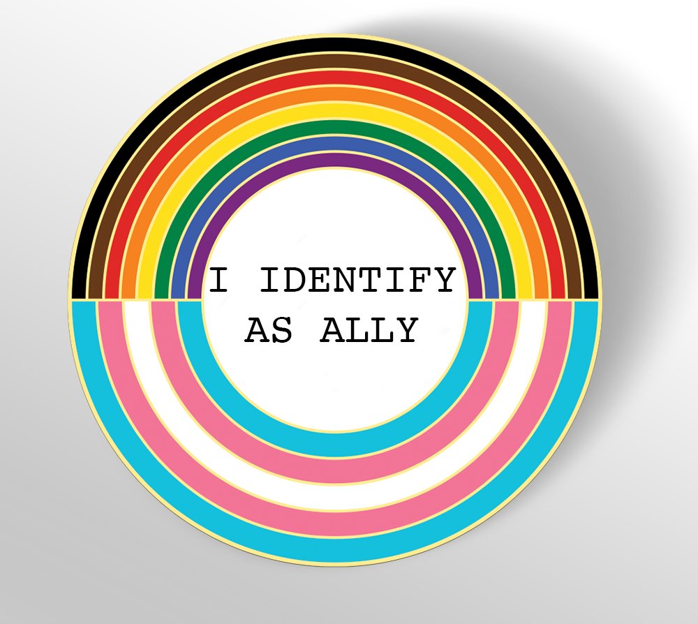 I Identify As ALLY - Meaningful Pin - OLD - PrideBooth