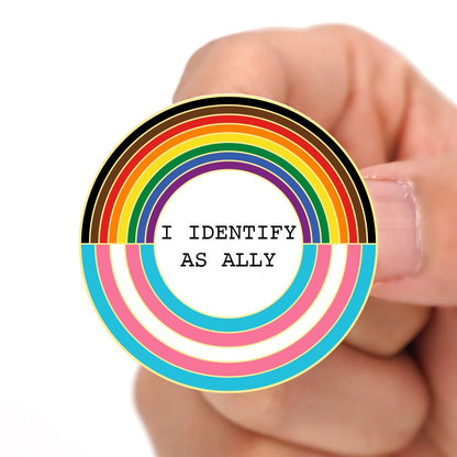 I Identify As ALLY - Meaningful Pin - OLD - PrideBooth