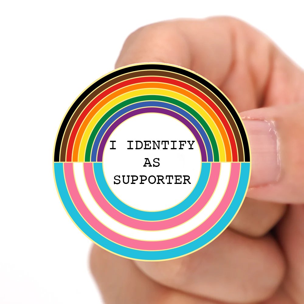 I Identify As Supporter - Meaningful Pin - old - PrideBooth