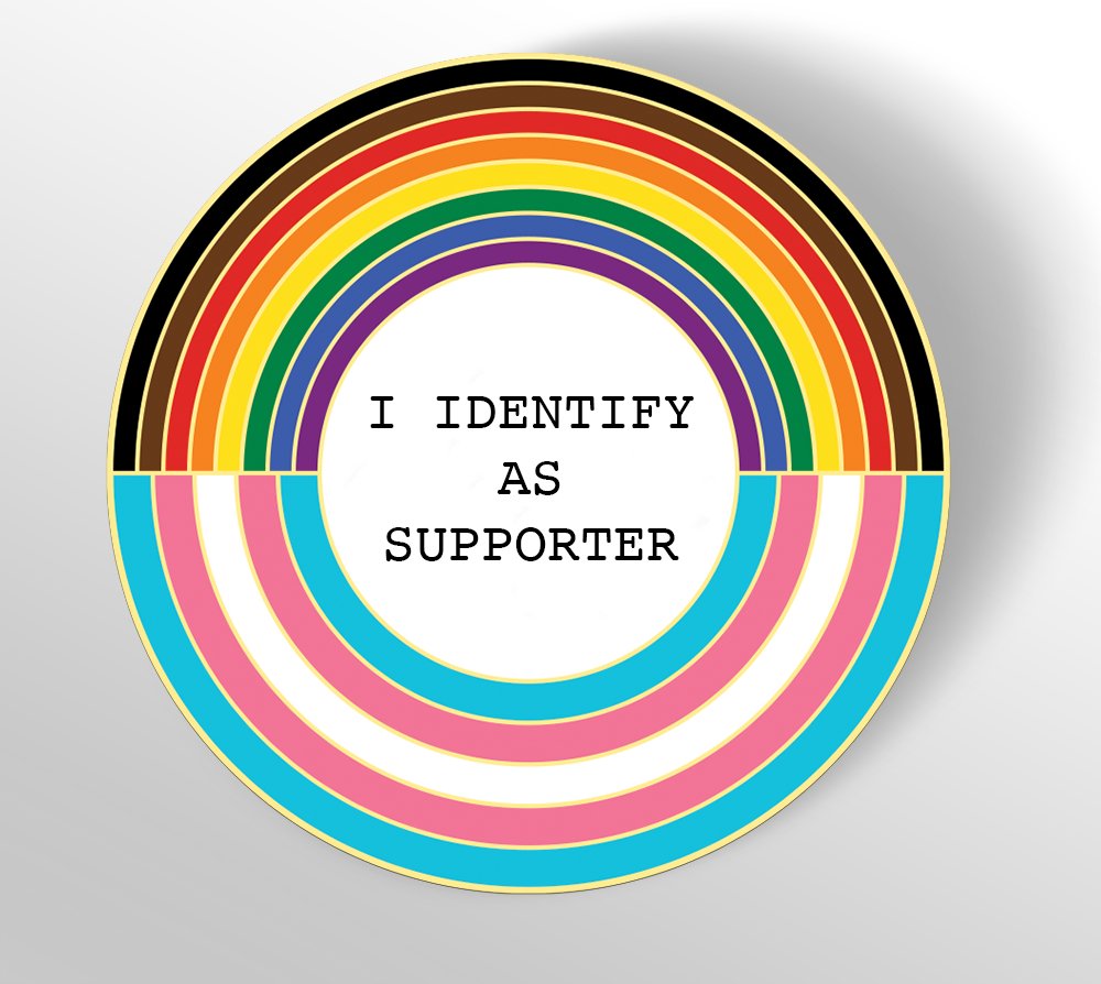 I Identify As Supporter - Meaningful Pin - old - PrideBooth