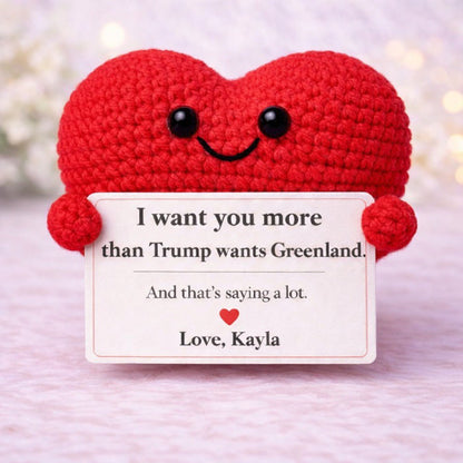 I want you more - Funny Heart Crochet Gift - PrideBooth