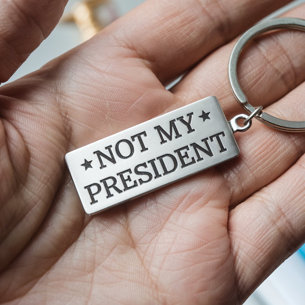 Not My - Stainless Steel Keychain - PrideBooth