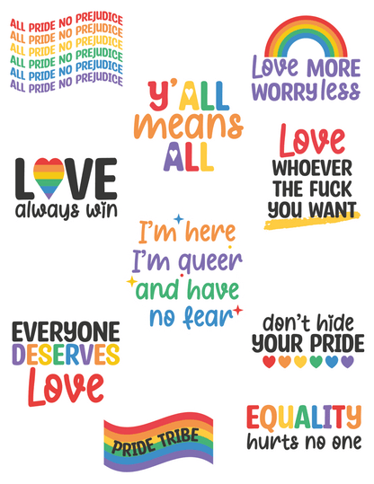 Pride Sticker Bundle (35 Unique Stickers) - PrideBooth