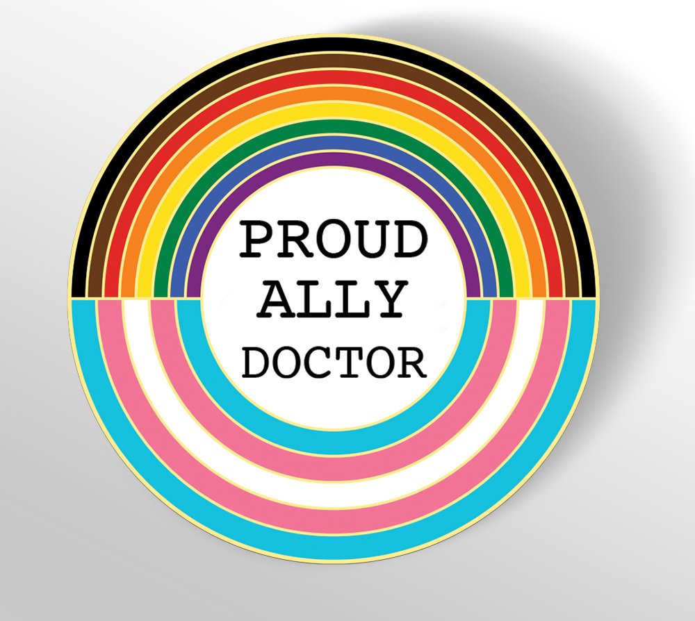 Proud Ally Doctor - Ally Pin - old - PrideBooth