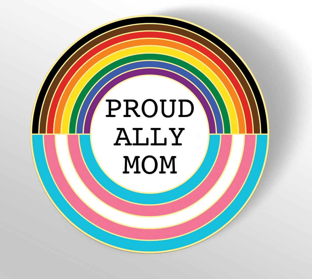 Proud Ally Mom - Ally Pin - old - PrideBooth