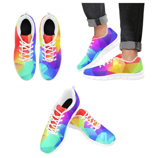 Rainbow Gay Pride Sneakers Men's Breathable Running Shoes - PrideBooth