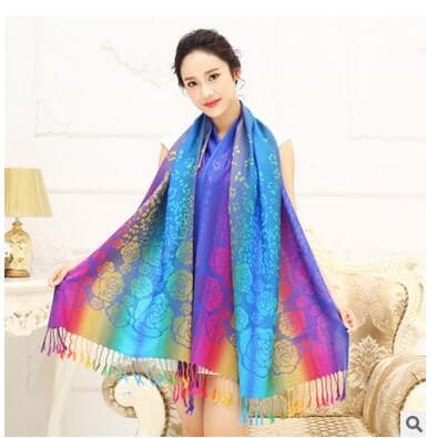 Rainbow Gay Pride Warm Winter Pashmina Scarf - PrideBooth