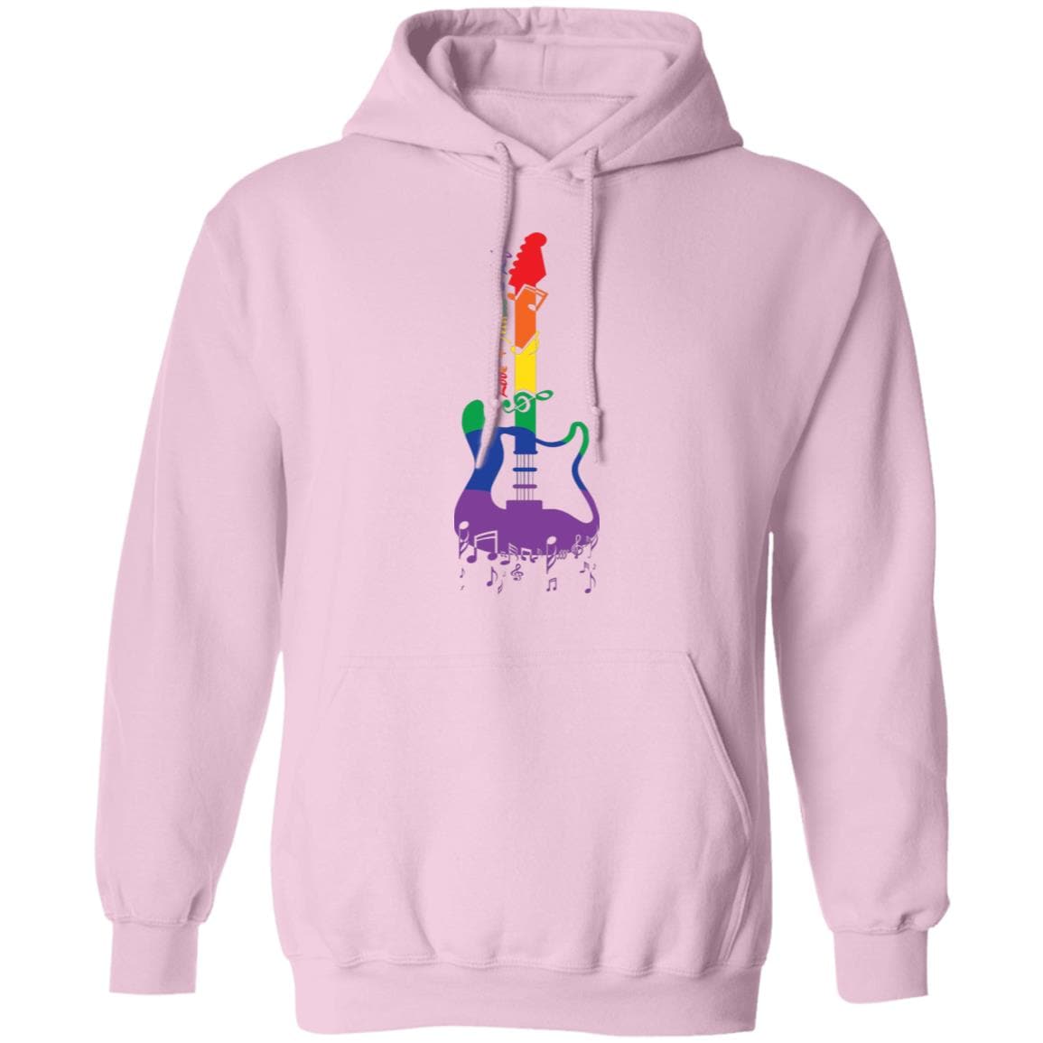 Rainbow Guitar "Love + Music = Life" Pride T Shirt - PrideBooth