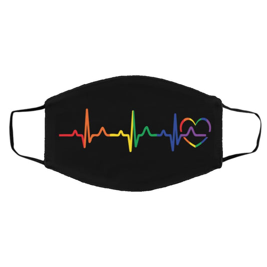 Rainbow Heartbeat Face Mask - PrideBooth