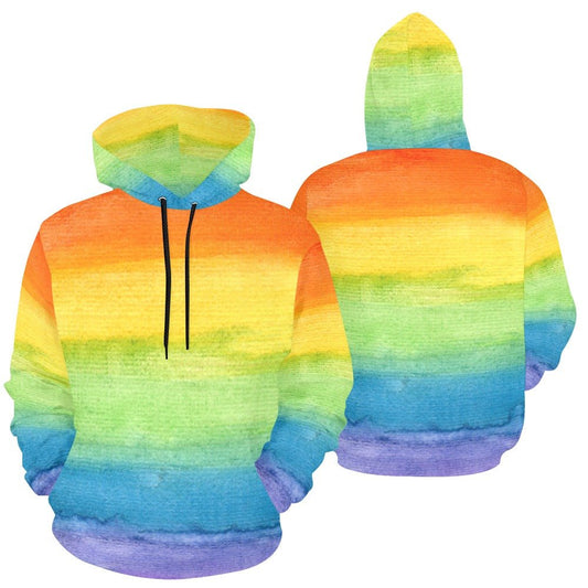 Rainbow Pride All Over Print Hoodie for Men (USA Size) - PrideBooth