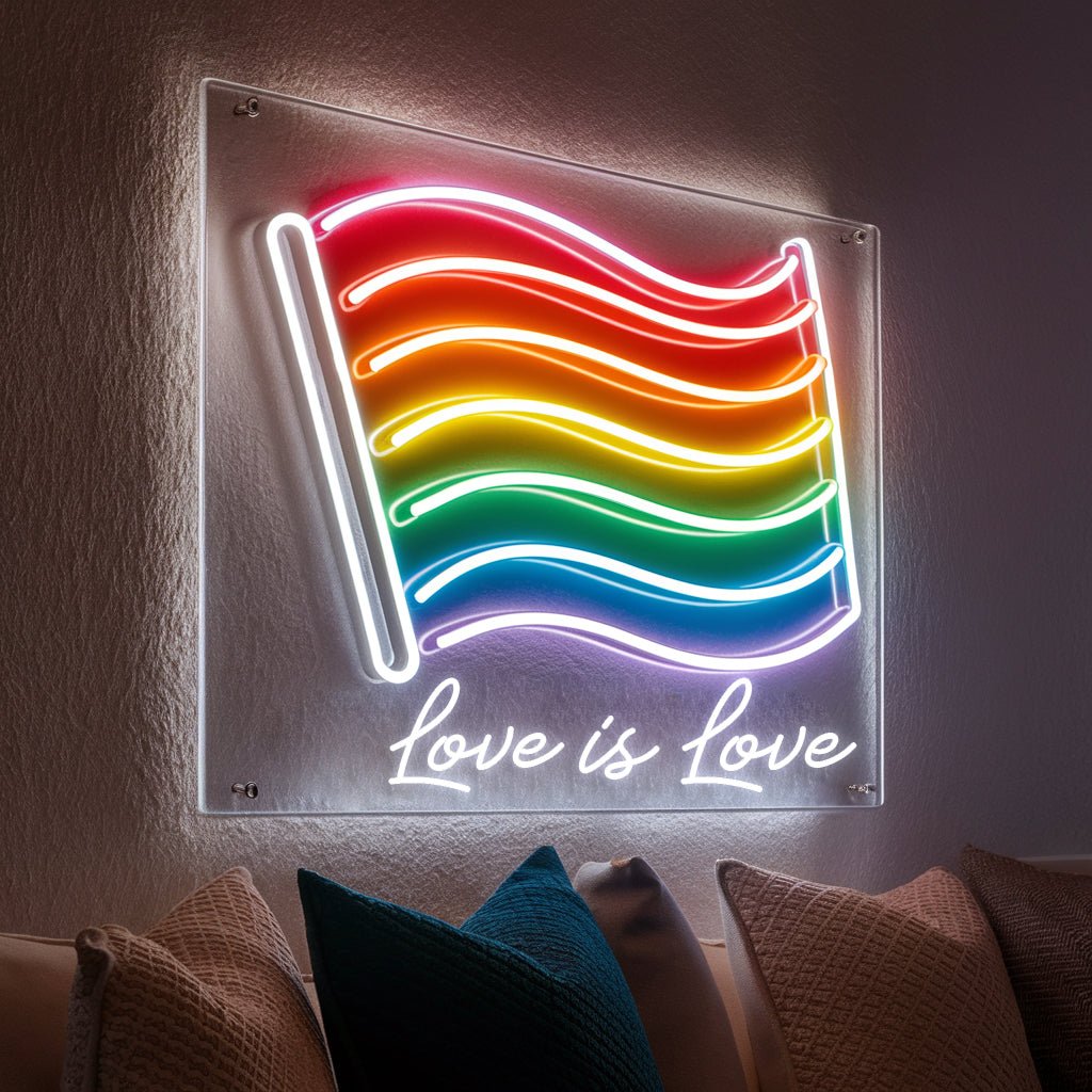 Rainbow Pride Flag Custom Neon Sign - PrideBooth