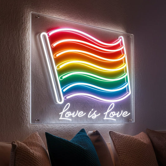 Rainbow Pride Flag Custom Neon Sign - PrideBooth