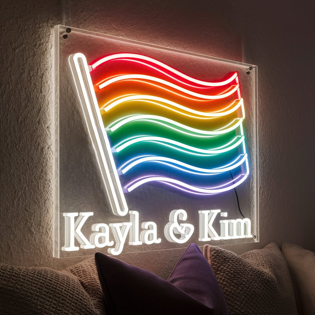 Rainbow Pride Flag Custom Neon Sign - PrideBooth