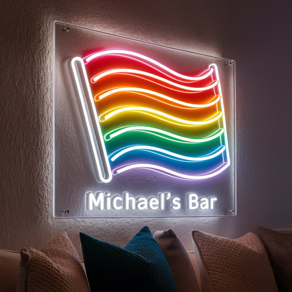 Rainbow Pride Flag Custom Neon Sign - PrideBooth