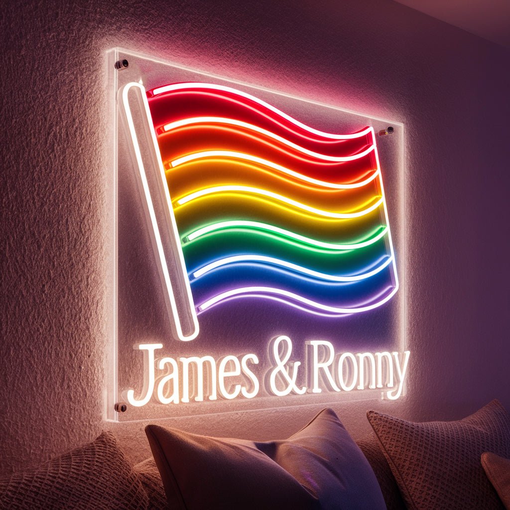 Rainbow Pride Flag Custom Neon Sign - PrideBooth