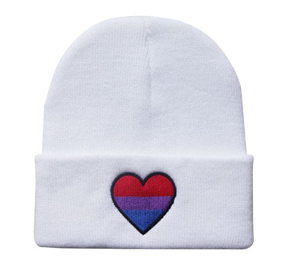 Rainbow Pride Heart Knitted Beanie - PrideBooth
