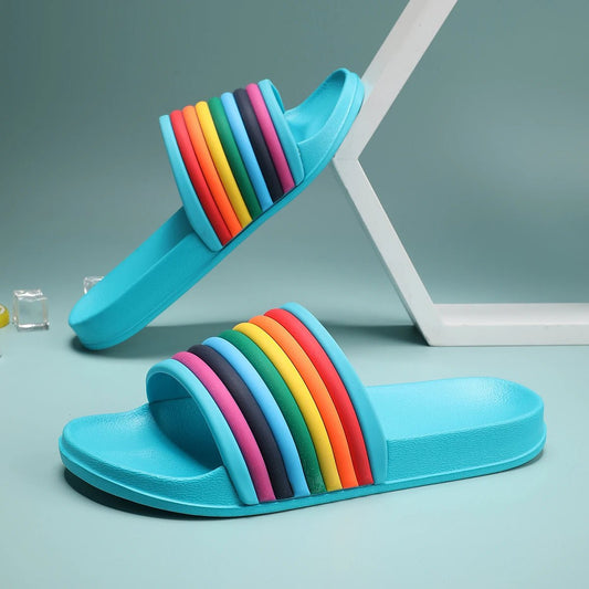 Rainbow Slippers for Women and Men - PrideBooth