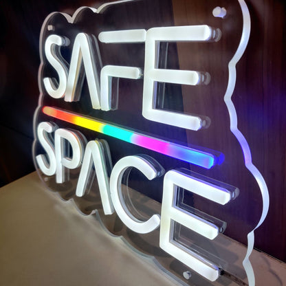 Safe Space Neon Sign - PrideBooth