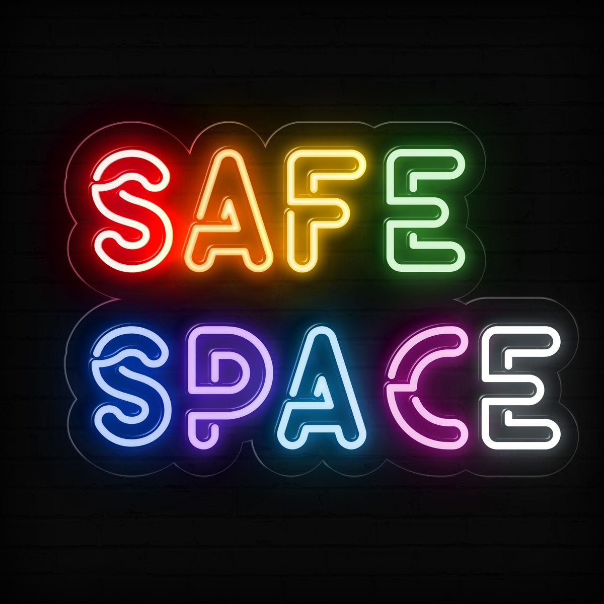 Safe Neon Sign SAFE SPACE Neon Sign – PrideBooth