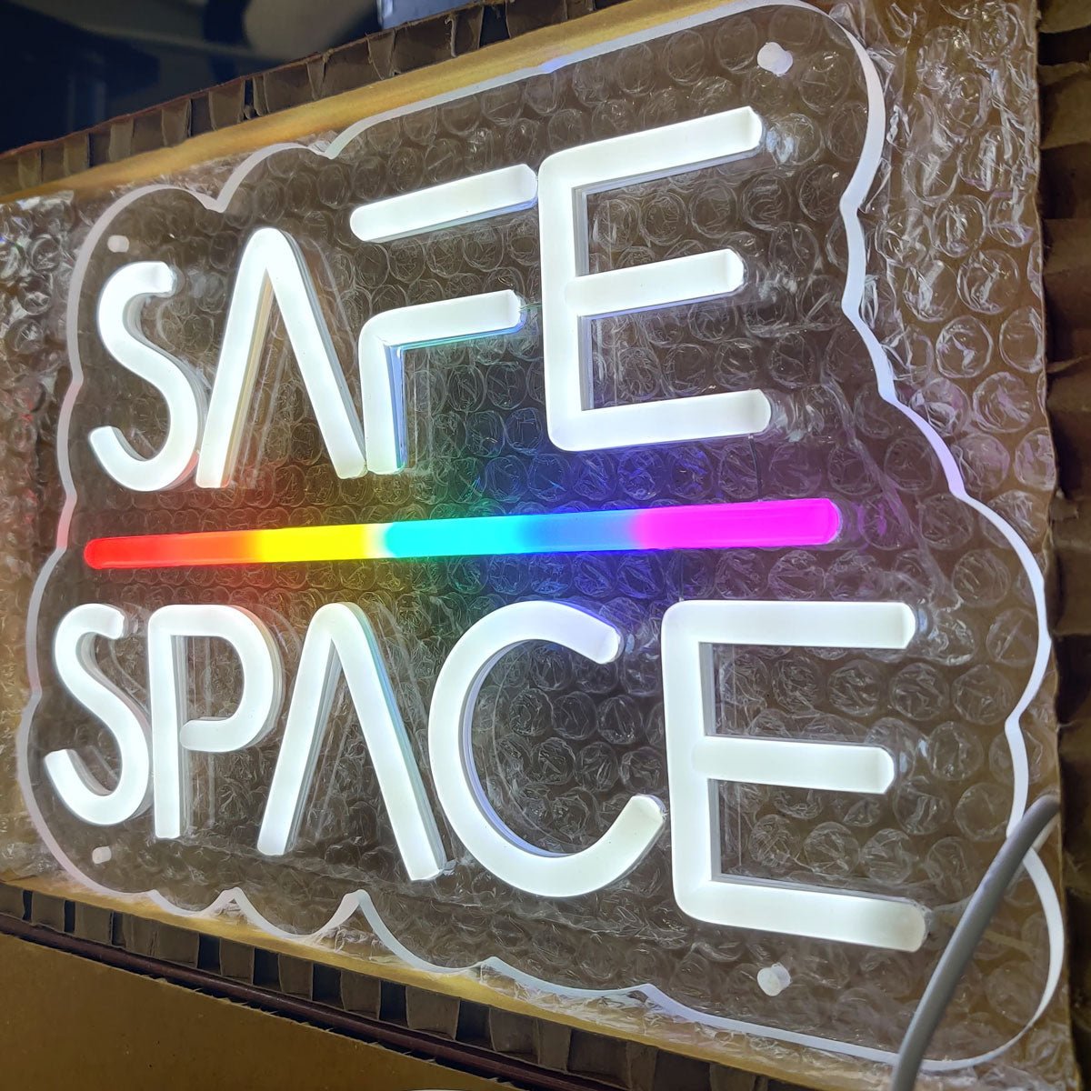 Safe Neon Sign Safe Space Neon Sign – PrideBooth