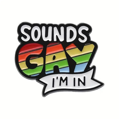 Sounds Gay Enamel Pins - PrideBooth