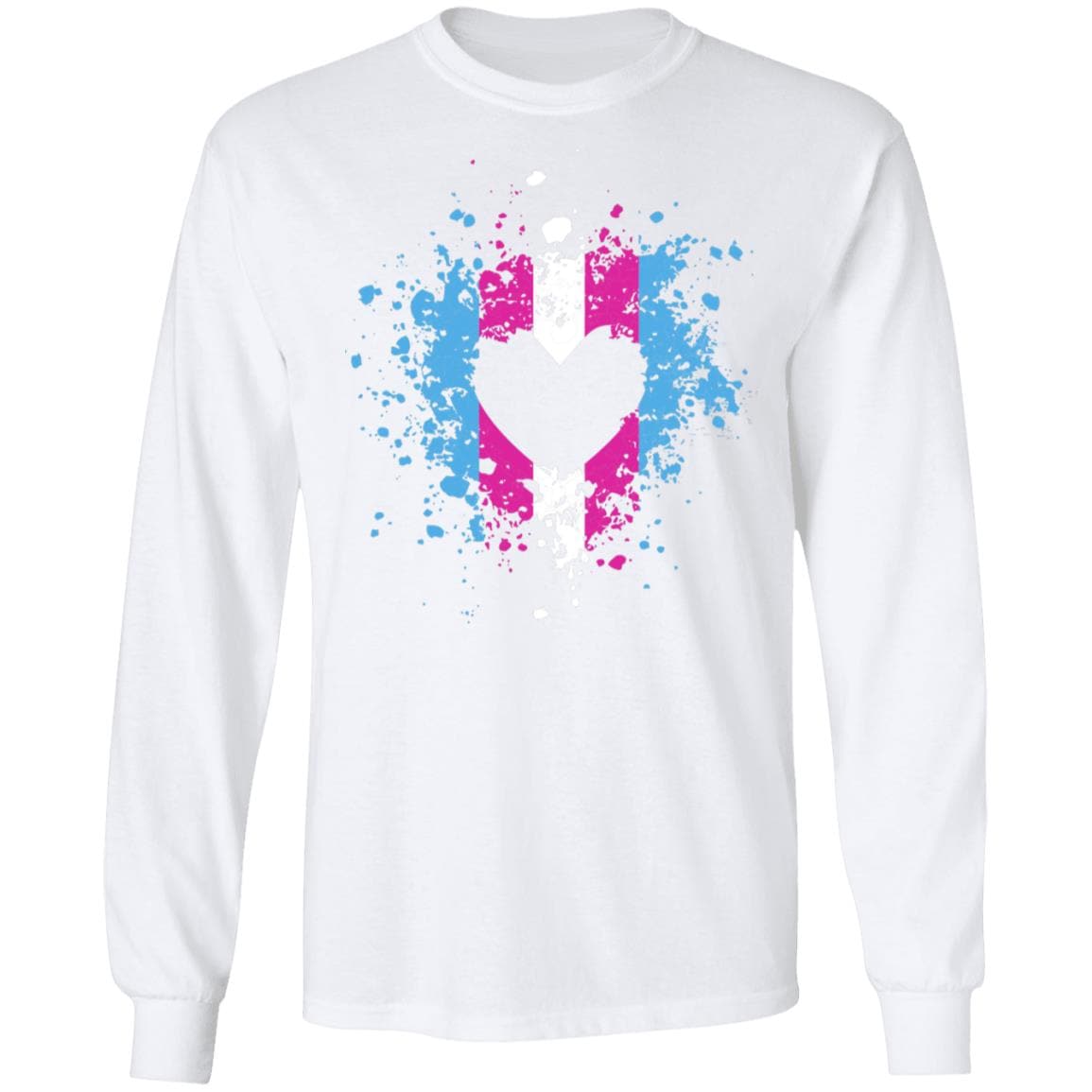 Trans Heart Splash Pride Shirt - PrideBooth