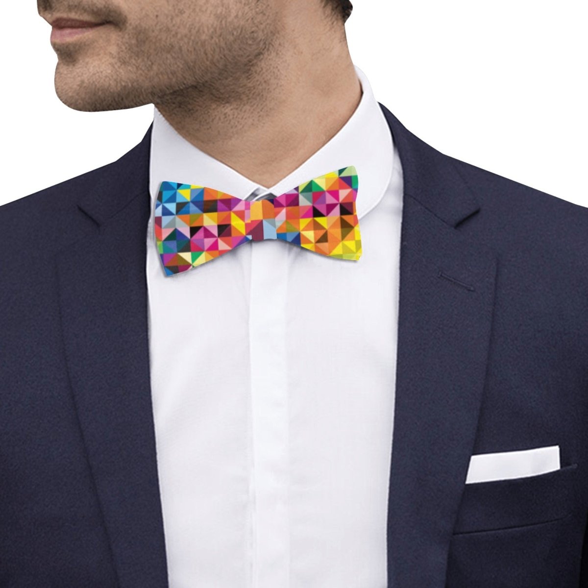 Vibrant Rainbow Bow Tie Custom Bow Tie - PrideBooth