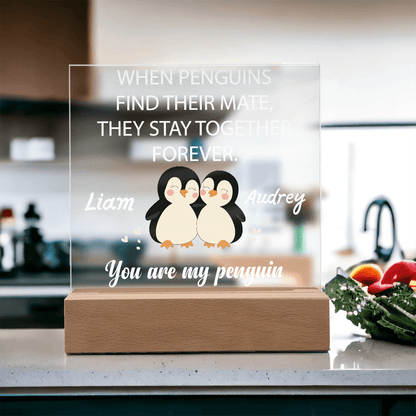 You are my Penguin - Custom Acrylic Plaque - PrideBooth