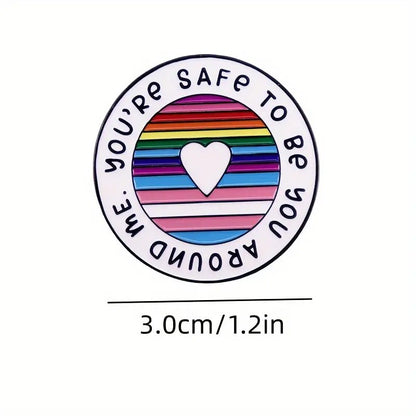 You're SAFE to be you AROUND me Pride Enamel Pin - PrideBooth